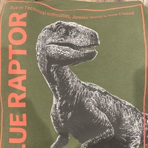 Uniqlo Jurassic Park Blue Raptor Graphic Tee